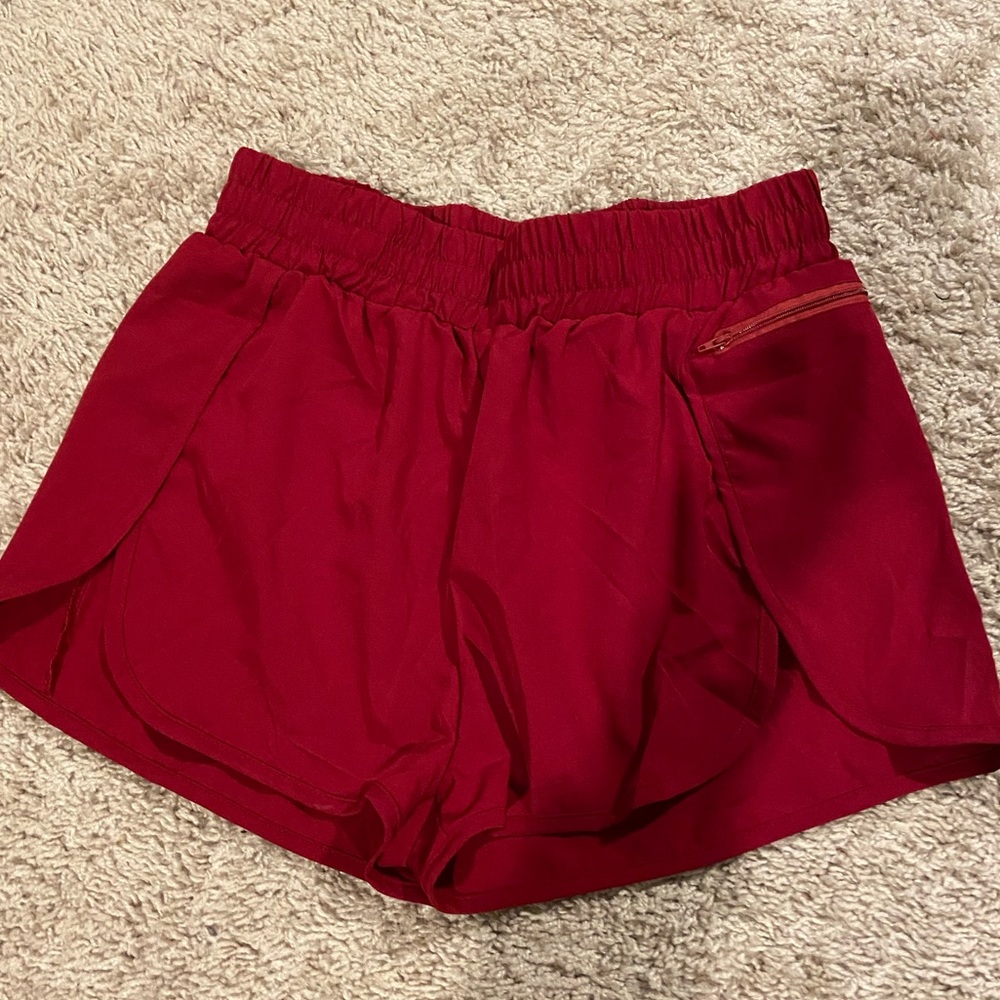 Red Workout Shorts